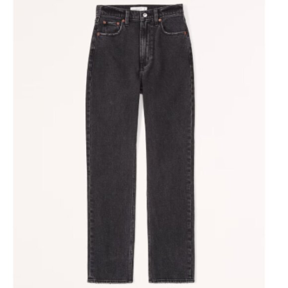 Abercrombie & Fitch - The Ankle Straight Ultra High-Rise Jeans | Size 24: Black - Picture 7 of 11